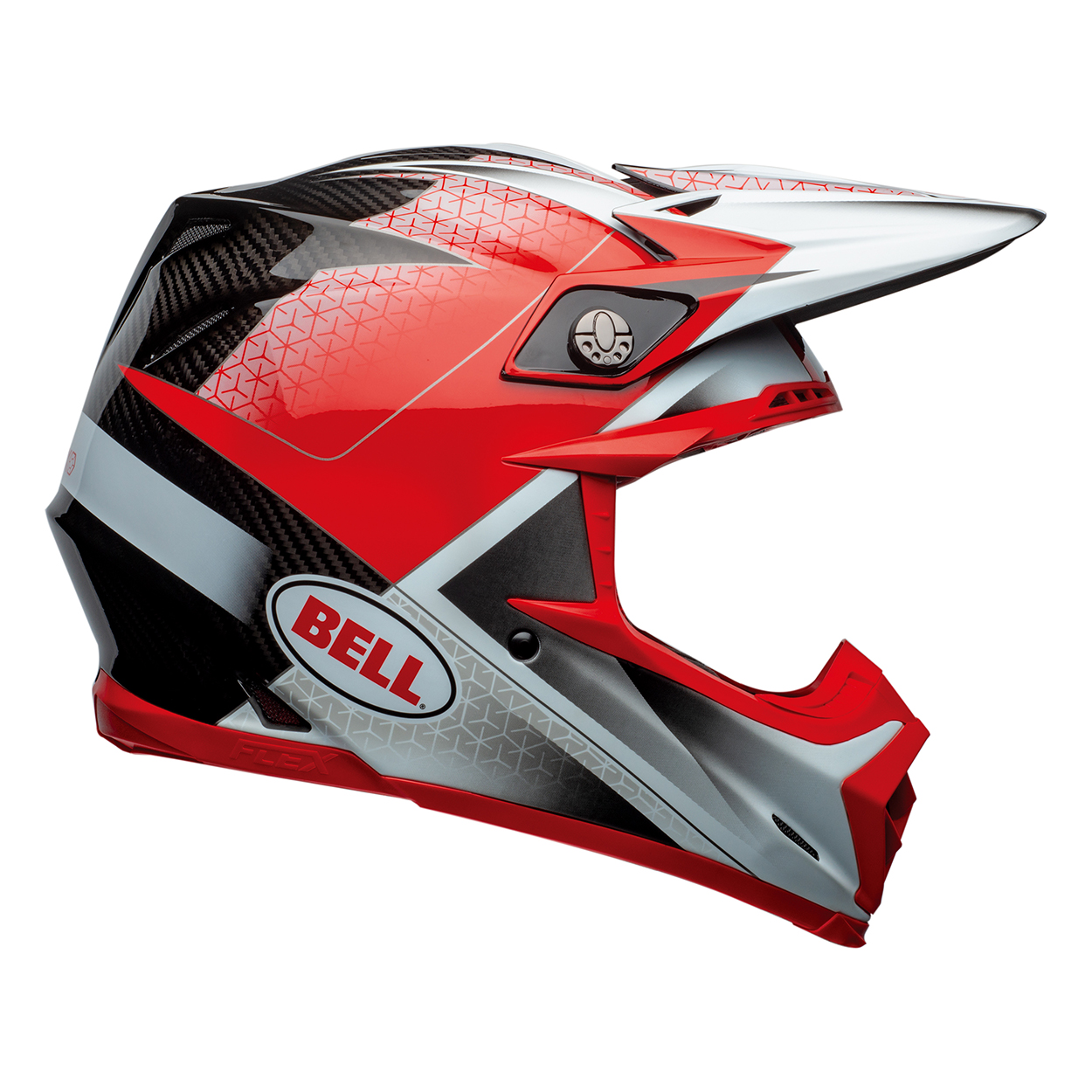 Bell MX 2021 Moto9 Flex Adult Helmet (Hound Red/White