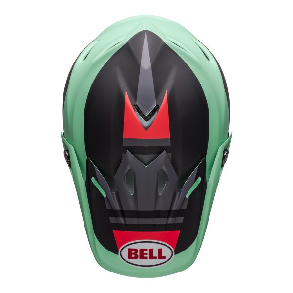 bell-moto-9-mips-dirt-helmet-prophecy-matte-green-infrared-black-top.jpg-Bell MX 2021 Moto-9 Mips Adult Helmet (Prophecy Matte Green/Infrared/Black)