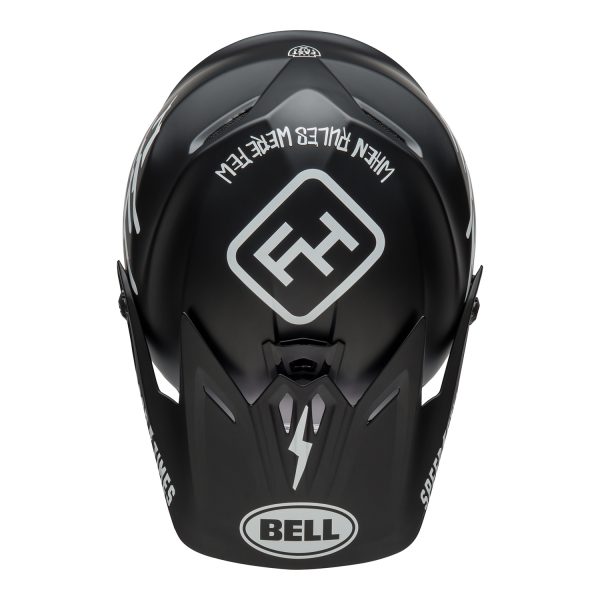 bell-moto-9-youth-mips-dirt-helmet-fasthouse-matte-black-white-top.jpg-Bell MX 2021 Moto-9 Youth MIPS (Fasthouse Helmet Matte Black/White)