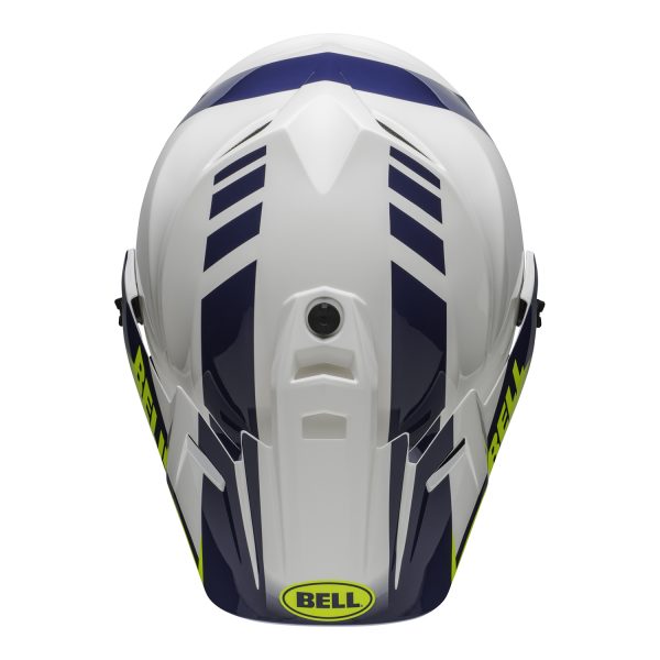 bell-mx-9-adventure-mips-dirt-helmet-dash-gloss-white-blue-hi-viz-top.jpg-Bell MX 2021 MX-9 Adventure Mips Adult Helmet (Dash White/Blue/Hi Viz)