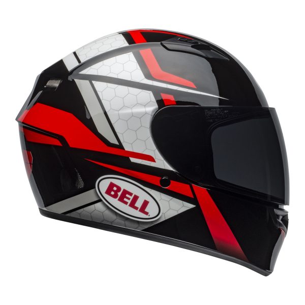 bell-qualifier-street-helmet-flare-gloss-black-red-right-BELL QUALIFIER STD STEALTH CAMO MATT BLACK WHITE