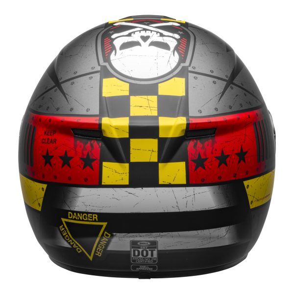 bell-srt-street-helmet-devil-may-care-matte-gray-yellow-red-back-BELL SRT GLOSS BLACK