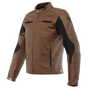 DAINESE RAZON 2 LEATHER JACKET 58G  – BROWN