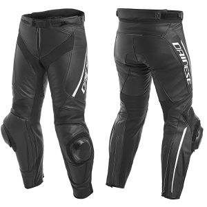 DAINESE  DELTA 3 LEATHER PANTS  948 – BLACK/BLACK/WHITE