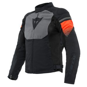 DAINESE AIR FAST TEXTILE JACKET 52G (FORWARD ORDER FEBRUARY DELIVERY) – BLACK/GREY/FLUO RED