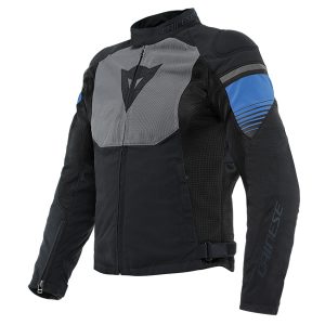 DAINESE AIR FAST TEXTILE JACKET 53G  (FORWARD ORDER FEBRUARY DELIVERY) – BLACK/GREY/RACING BLUE