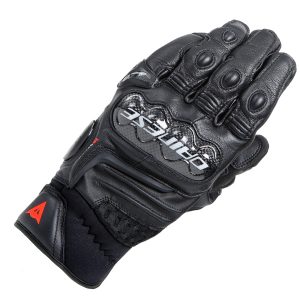 DAINESE CARBON 4 SHORT LEATHER GLOVES 631 (FORWARD ORDER FEBRUARY DELIVERY) – BLACK/BLACK