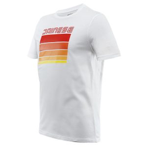 DAINESE STRIPES T-SHIRT 602 – WHITE/RED
