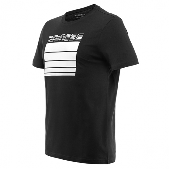 DAINESE STRIPES T-SHIRT 622  – BLACK/WHITE